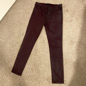 Coated Maroon JOES JEANS Ankle Skinny Jeans